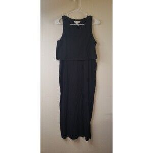 H&M Mama Maternity Nursing Pumping Dress Sleeveless tank Black Sz M Comfortable